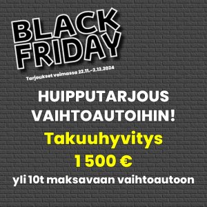 Nyt huipputarjous vaihtoautoihin - 1500 € takuuhyvitys!